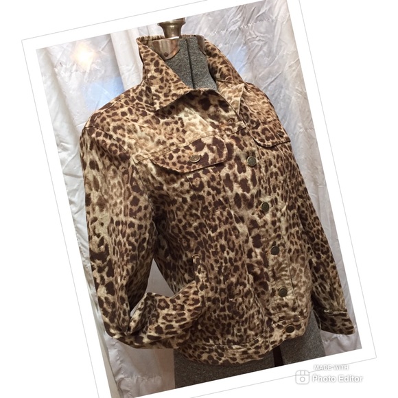 jones new york animal print jacket